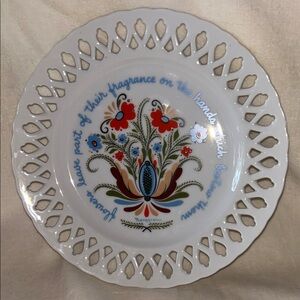 Vintage  MCM Berggren Originals Swedish Folk Art decorative plate.